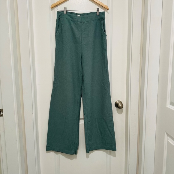 Rhythm. | Cotton and Rayon High Waist Wide Leg Pull On Pants with Pockets - Picture 3 of 7